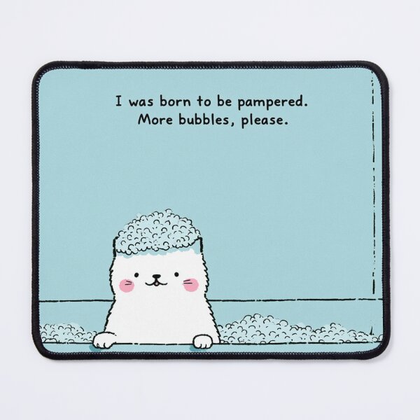 Item preview, Cute White Kitten Bubble Bath Pampered Cozy Design designed and sold by Meow-Attitude.