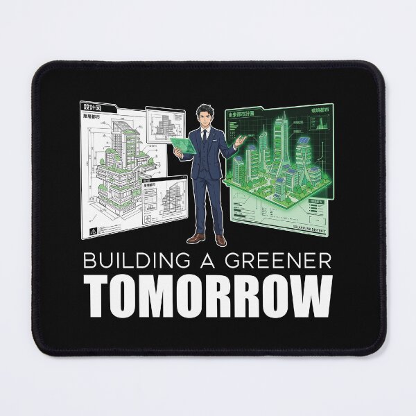 Item preview, Solarpunk Architect - Building A Greener Tomorrow Sustainable Art designed and sold by Osmose-Studio.