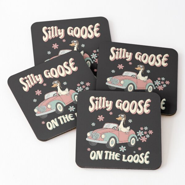 Item preview, Silly Goose On The Loose Retro Car designed and sold by AwesomeBeyondLimits.