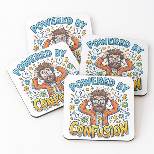 Item preview, Powered By Confusion Sticker designed and sold by CuteRage.