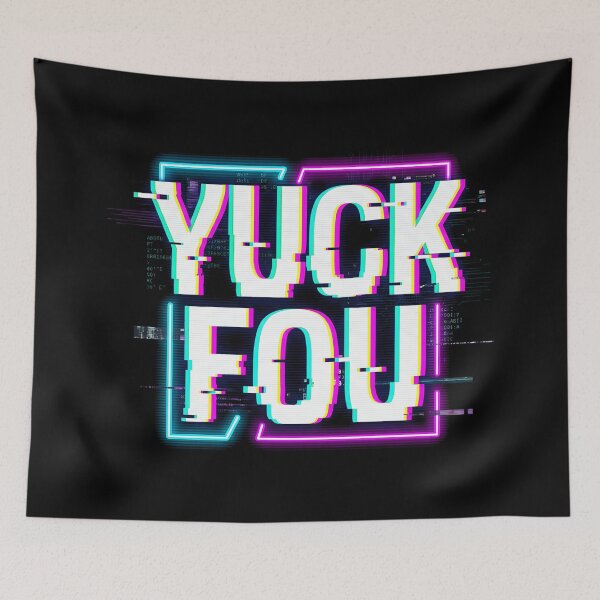 Item preview, Yuck Fou Glitch Typography Cyberpunk designed and sold by SplashTastic.