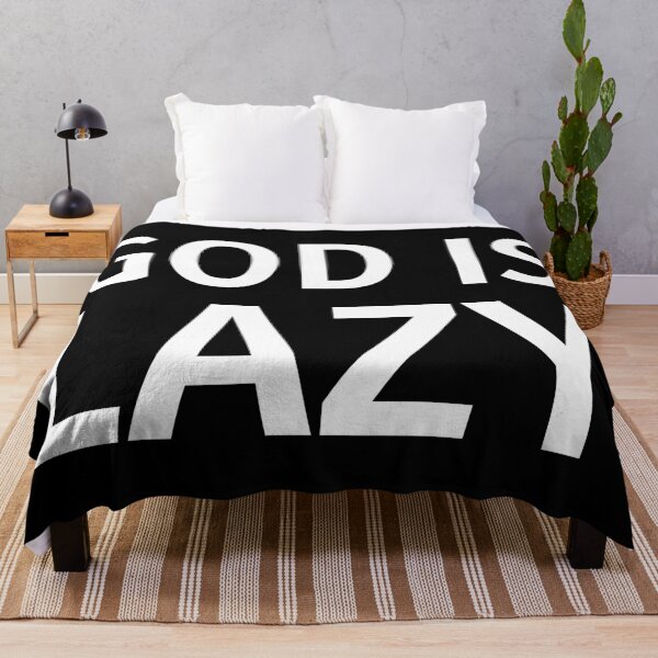 Item preview, God is lazy designed and sold by Rachel the Artist .