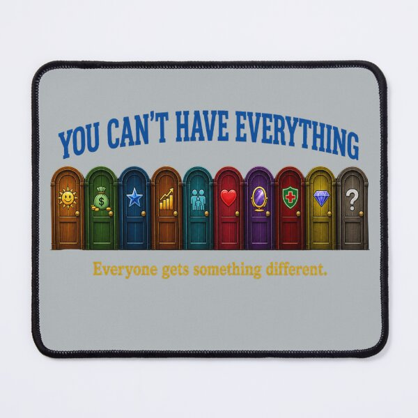 Item preview, You Can’t Have Everything – Funny Life Choices Doors T-Shirt designed and sold by Aimetoi.