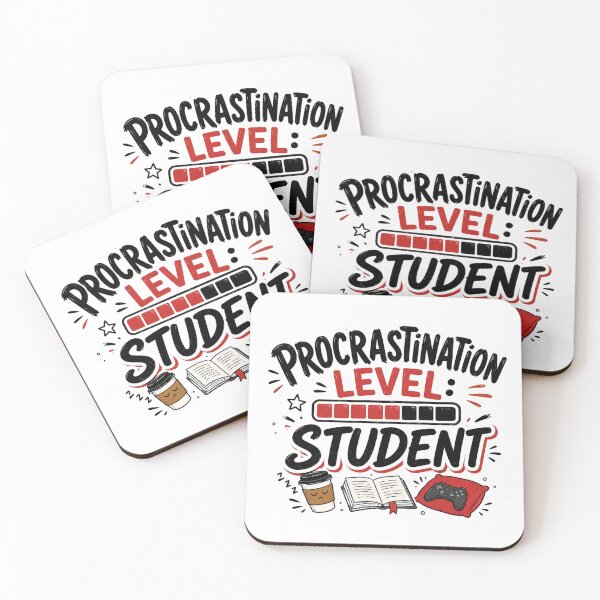 Item preview, Procrastination Level Student - Funny Study Quote Design designed and sold by TommyArt94.