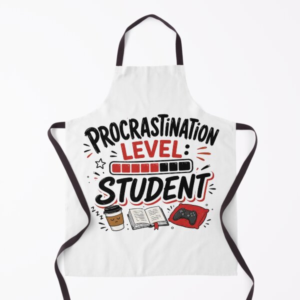 Item preview, Procrastination Level Student - Funny Study Quote Design designed and sold by TommyArt94.