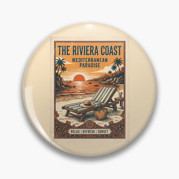 Item preview, Riviera Coast Mediterranean Paradise Vintage Art designed and sold by SplashTastic.