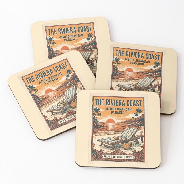 Item preview, Riviera Coast Mediterranean Paradise Vintage Art designed and sold by SplashTastic.