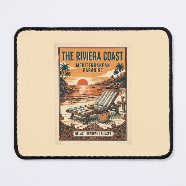 Item preview, Riviera Coast Mediterranean Paradise Vintage Art designed and sold by SplashTastic.