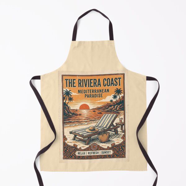 Item preview, Riviera Coast Mediterranean Paradise Vintage Art designed and sold by SplashTastic.