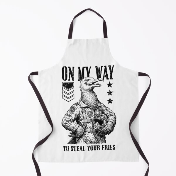 Item preview, Funny Silly Seagull Fighter Pilot Bird Steal Your Fries designed and sold by GrandeDuc.