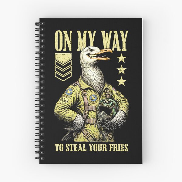 Item preview, Funny Silly Seagull Fighter Pilot Bird Steal Your Fries designed and sold by GrandeDuc.