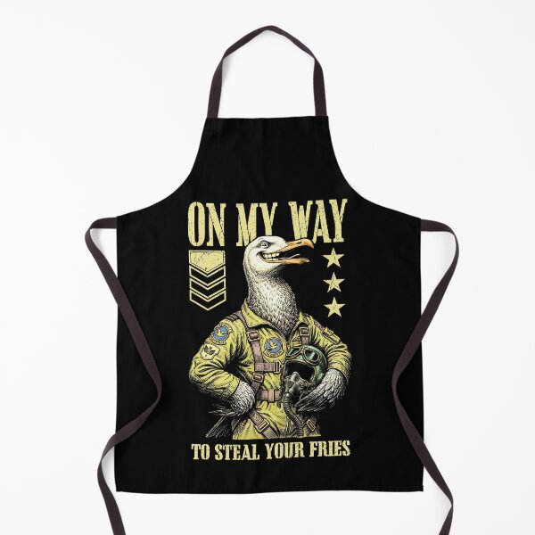 Item preview, Funny Silly Seagull Fighter Pilot Bird Steal Your Fries designed and sold by GrandeDuc.