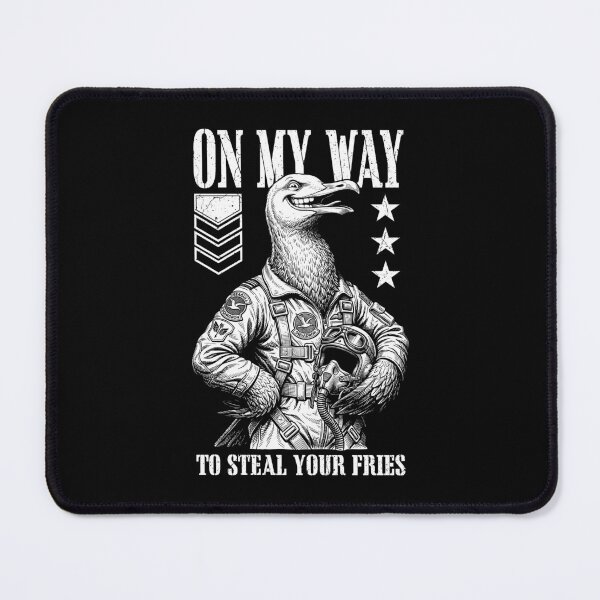 Item preview, Funny Silly Seagull Fighter Pilot Bird Steal Your Fries designed and sold by GrandeDuc.