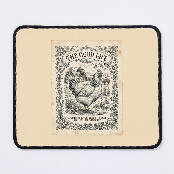Item preview, The Good Life Sussex Hen Vintage Engraving designed and sold by SplashTastic.