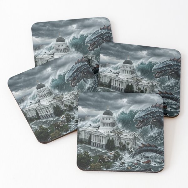 Item preview, Leviathan Tidal Wave Tsunami on California Capitol Hill designed and sold by Uniqueartai.