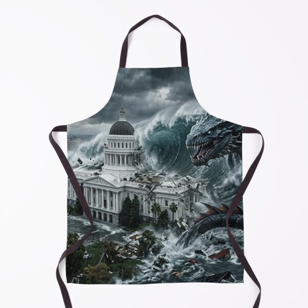 Item preview, Leviathan Tidal Wave Tsunami on California Capitol Hill designed and sold by Uniqueartai.