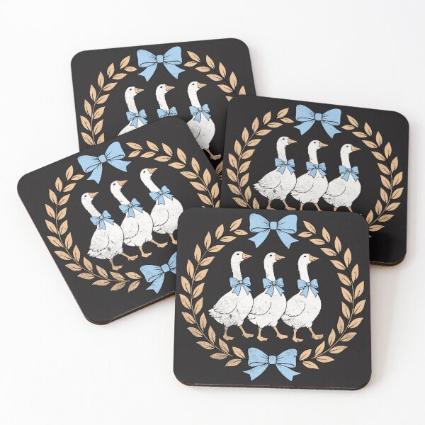 Item preview, Three Geese Blue Bow Wreath designed and sold by AwesomeBeyondLimits.