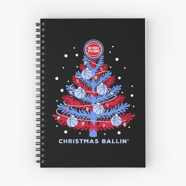 Item preview, Detroit Pistons Christmas Tree Holiday Basketball Festive Graphic Poster designed and sold by BugliSiwes.
