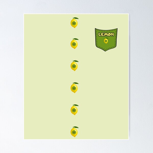 Item preview, Lemon Button Pocket Shirt designed and sold by Aimetoi.