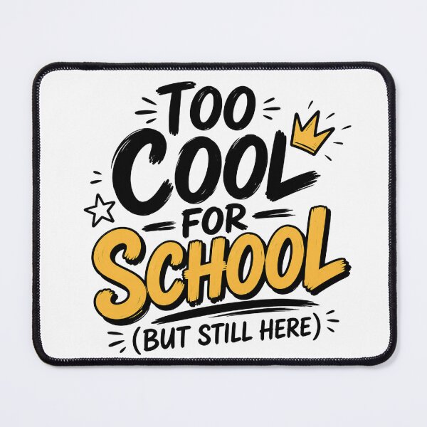 Item preview, Too Cool for School But Still Here Funny Student Quote Design designed and sold by TommyArt94.