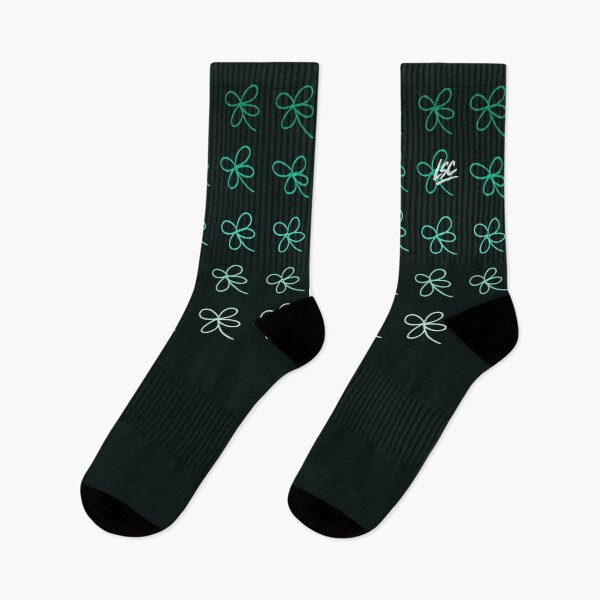 Item preview, Lucky Green Clover Pattern designed and sold by Lucky Sock Club.