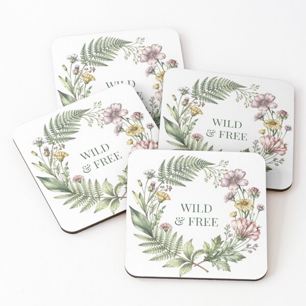 Item preview, Wild & Free Botanical Floral Design designed and sold by myfunnyshirt.