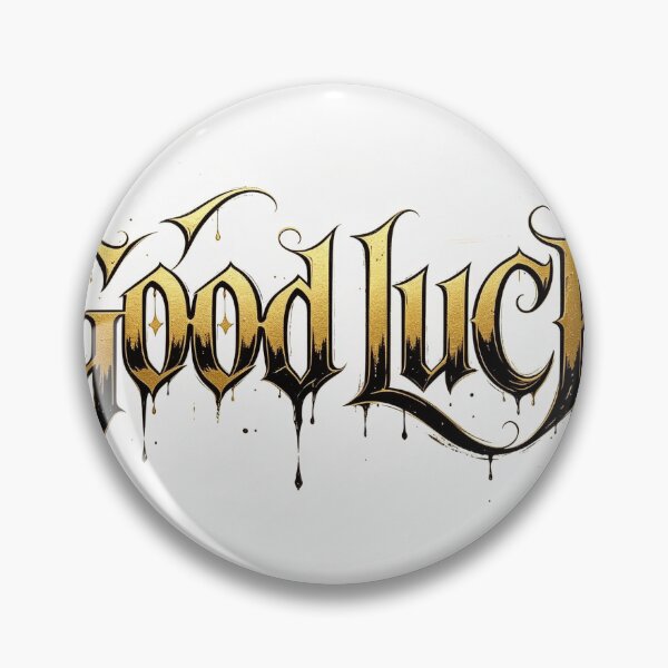 Item preview, Elegant Gold Gothic Good Luck Typography designed and sold by AwakenFah.