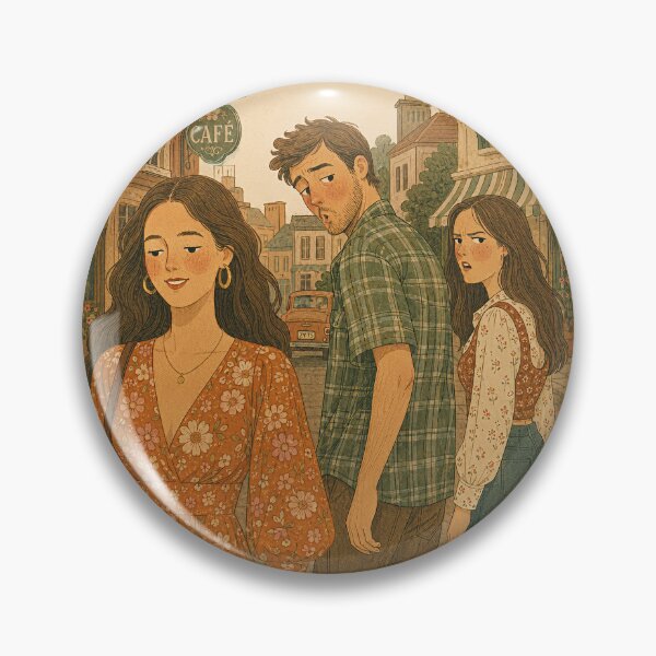 Item preview, Distracted Boyfriend Meme T-Shirt - Vintage Art Nouveau Style Illustration designed and sold by PixelsTelas.