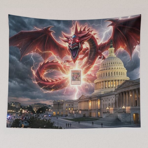 Item preview, Egyptian God Dragon Storming the White House designed and sold by Uniqueartai.