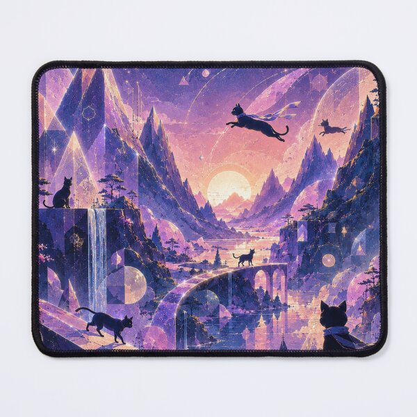 Item preview, Future Dream Escapes Lucid Astral Cats Fantasy Art designed and sold by Mindworx21.