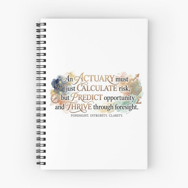 Item preview, Inspirational Actuary Quote Art - Luxury Financial Foresight & Risk Management Watercolor Calligraphy designed and sold by Psychlee Best Finds.