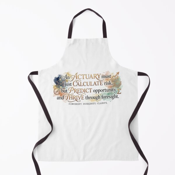 Item preview, Inspirational Actuary Quote Art - Luxury Financial Foresight & Risk Management Watercolor Calligraphy designed and sold by Psychlee Best Finds.