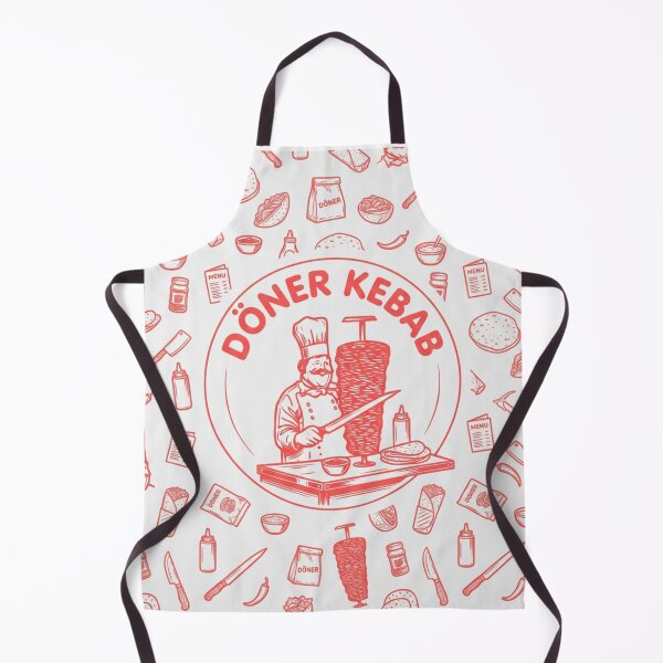 Item preview, Doner kebab logo apron designed and sold by LayersDesign.