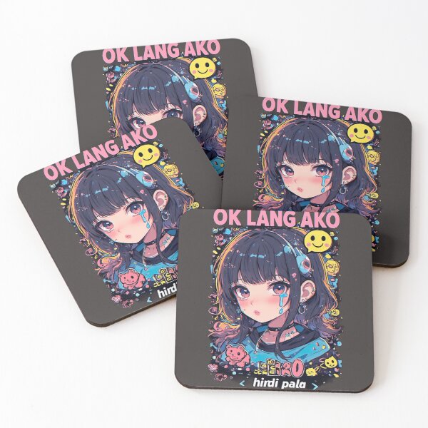 Item preview, Ok Lang Ako Hindi Pala – Sad Anime Girl Aesthetic Graphic designed and sold by TheReezeStudio.
