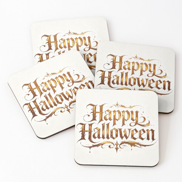 Item preview, Luxury Gold Happy Halloween Gothic Typography designed and sold by AwakenFah.