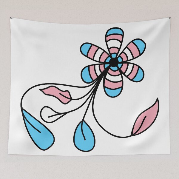 Item preview, Trans not threat floral with black outline designed and sold by Zitality.