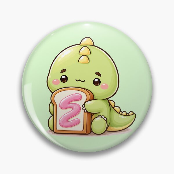 Item preview, Green Dinosaur With Sweet Toast designed and sold by ChosmahDrawing.