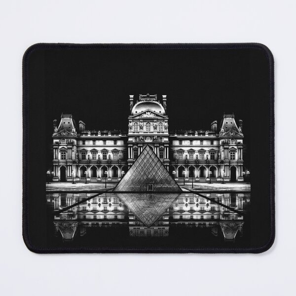 Item preview, Black and White Paris Museum Glass Pyramid designed and sold by inkoutninja.