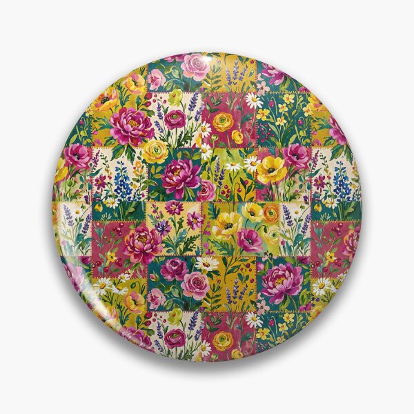 Item preview, Eclectic Patchwork Floral Pattern Folk Art designed and sold by SplashTastic.
