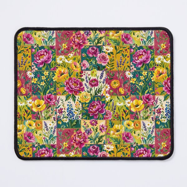 Item preview, Eclectic Patchwork Floral Pattern Folk Art designed and sold by SplashTastic.