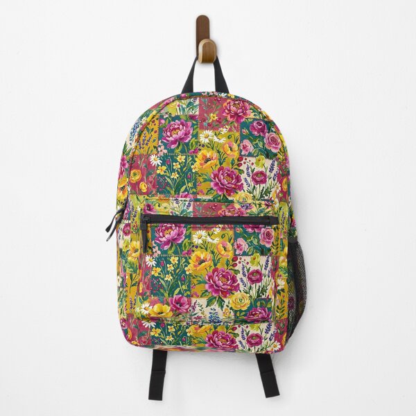 Item preview, Eclectic Patchwork Floral Pattern Folk Art designed and sold by SplashTastic.