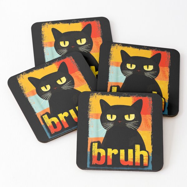 Item preview, Bruh Black Cat Meme Funny Feline Lover designed and sold by SanTiOmal.
