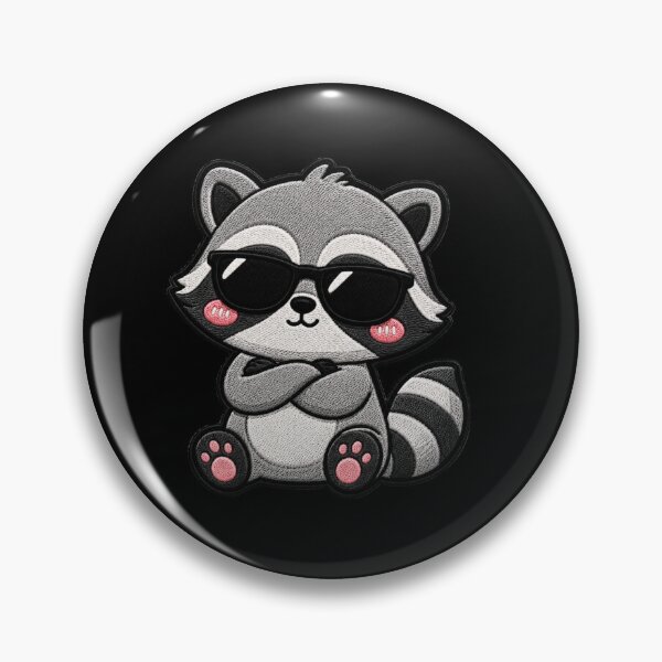 Item preview, Cool Raccoon Embroidery Patch Cute Kawaii designed and sold by ColorSplash123.