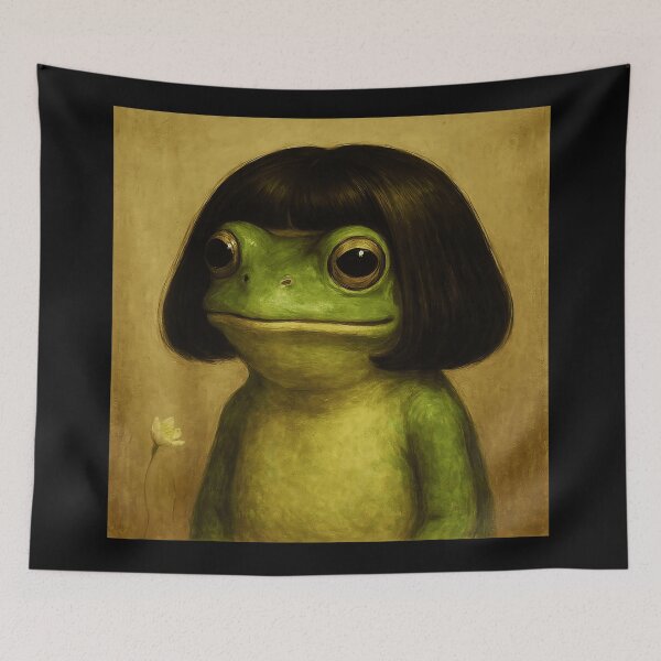 Item preview, Frog With Bob Cut Amphibian Animal Lover Unique Gift designed and sold by SanTiOmal.