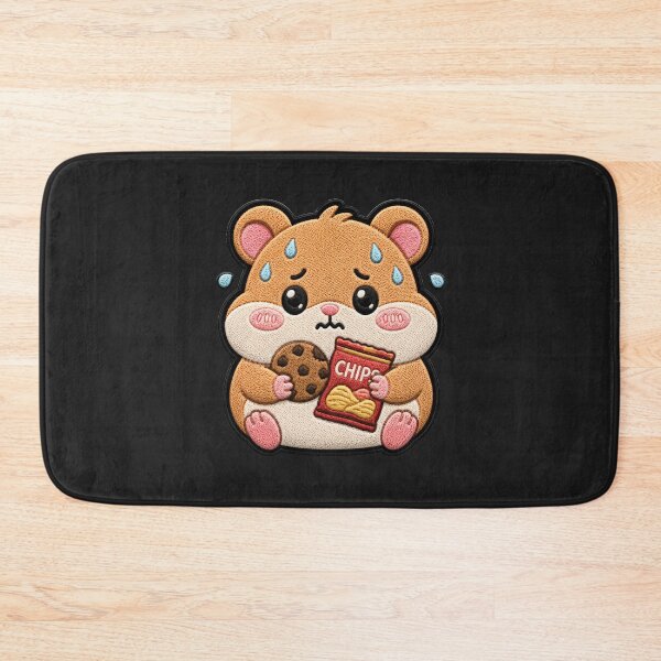 Item preview, Anxious Hamster Embroidery Patch Cute Kawaii designed and sold by ColorSplash123.