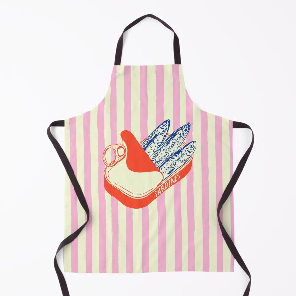 Item preview, Sardines Tin Can Coastal Summer Pink Stripes designed and sold by MaiZephyr.
