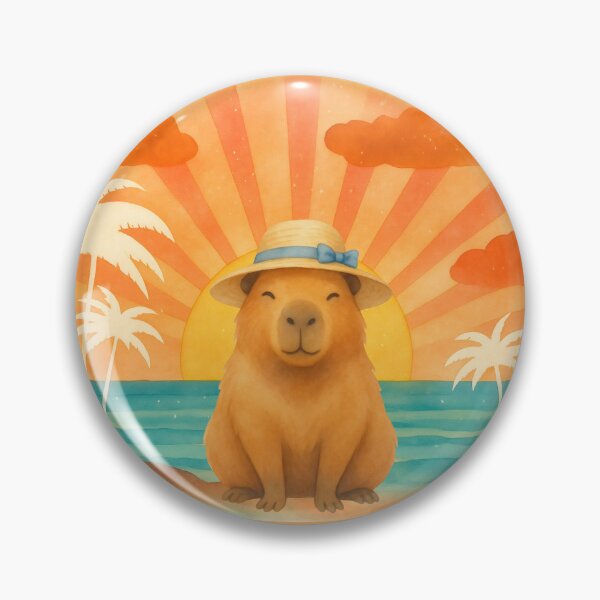 Item preview, Sunny Beach Capybara designed and sold by Ivy-Triggs.
