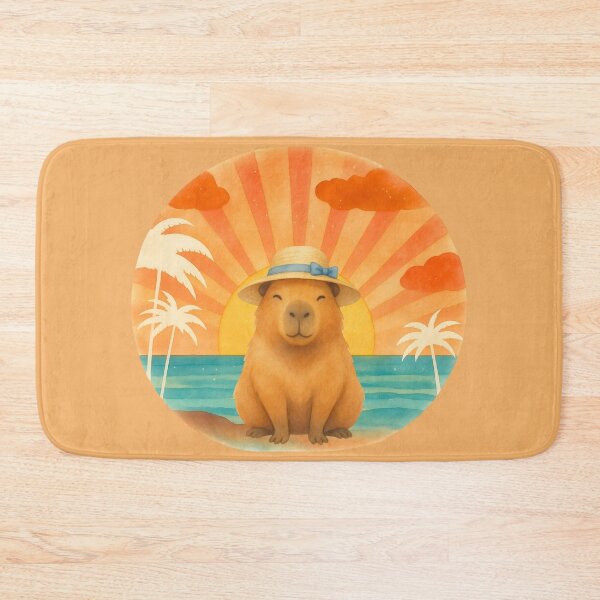 Item preview, Sunny Beach Capybara designed and sold by Ivy-Triggs.