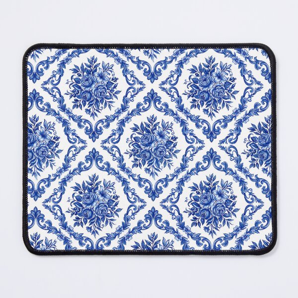 Item preview, Mediterranean Blue White Floral Pattern Ceramic designed and sold by SplashTastic.
