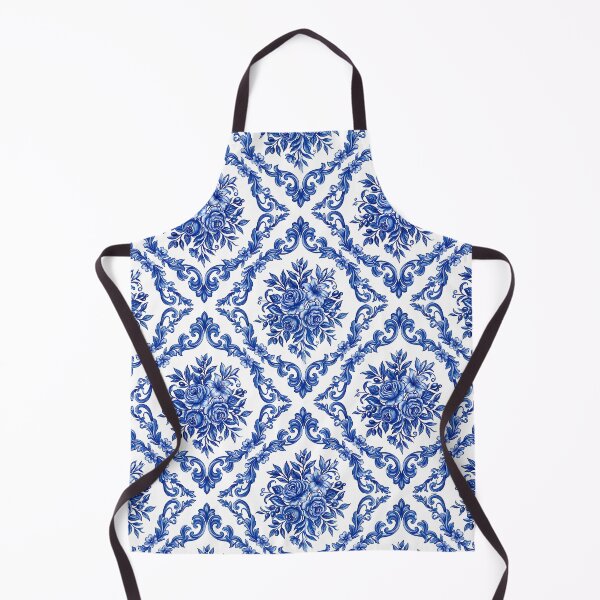 Item preview, Mediterranean Blue White Floral Pattern Ceramic designed and sold by SplashTastic.